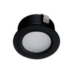 Immagine di IMBER CIRCOLARE - FARETTO PICCOLO A INCASSO FISSO - NERO  - DIM 30 - FORO Ø 27  - IP65 