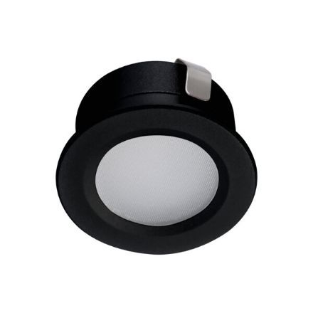 Immagine di IMBER CIRCOLARE - FARETTO PICCOLO A INCASSO FISSO - NERO  - DIM 30 - FORO Ø 27  - IP65 