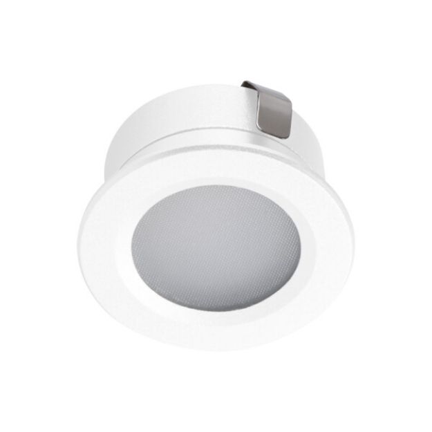 Immagine di IMBER CIRCOLARE - FARETTO PICCOLO A INCASSO FISSO - BIANCO - DIM 30 - FORO Ø 27  - IP65 