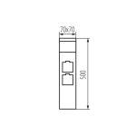 Immagine di PIANTANA CON LAMPADA INTERCAMBIABILE DASTEN CON PRESA - G9 - SO - 50 CM