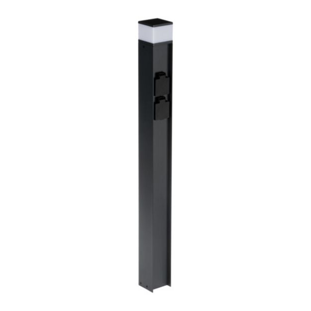 Immagine di PIANTANA CON LAMPADA INTERCAMBIABILE DASTEN CON PRESA - G9 - SO - 80 CM