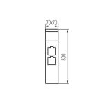 Immagine di PIANTANA CON LAMPADA INTERCAMBIABILE DASTEN CON PRESA - G9 - SO - 80 CM