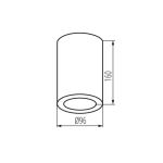 Immagine di PROIETTORE A SOFFITTO AQILO E27 - IP65 - 96*160 - BIANCO