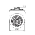 Immagine di PLAFONIERA CON VENTILATORE CCT  CON TELECOMANDO - 150*485 MM - MAX 48W - 150° - IP20