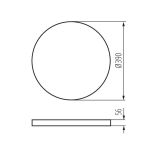 Immagine di PLAFONIERA PLAFON N - CCT - DIMMING - ALEXA/GOOGLE - 390*56 mm - 20W - BIANCO - SMART 
