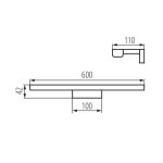 Immagine di LAMPADA A MURO DA ILLUMINAZIONE LED ASTEN - IP44 - NW - VARIE POTENZE E MISURE - NERO