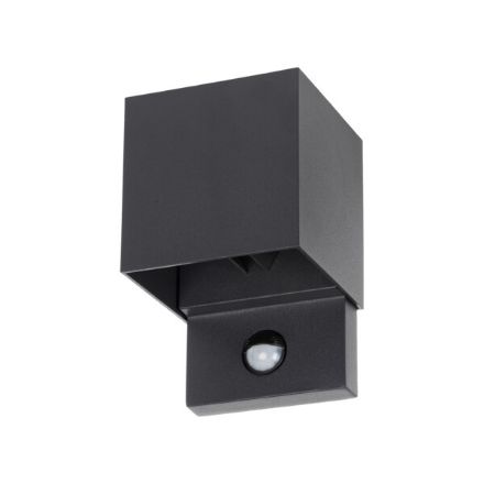 Immagine di LAMPADA DA PARETE PER ESTERNO CON SENSORE - 7W - 4000K - IP54 - SQUADRATA  - KNREKA