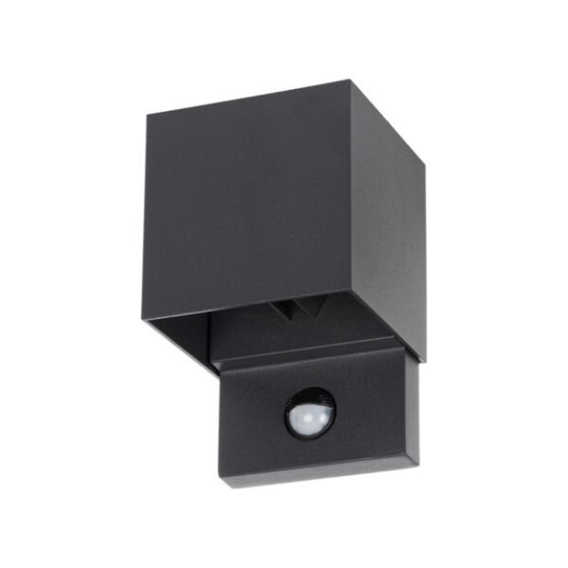 Immagine di LAMPADA DA PARETE PER ESTERNO CON SENSORE - 7W - 4000K - IP54 - SQUADRATA  - KNREKA