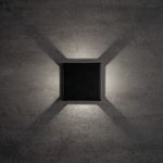 Immagine di LAMPADA DA PARETE CON QUATTRO FASCI LA LUCE - IP54 - 6W - 4000K - NERO - KNREFAZI