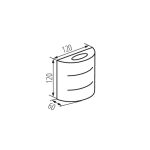 Immagine di LAMPADA DA PARETE FASCIO DI LUCE BIDIREZIONALE  - IP54 - 6W - 4000K - BIANCO - KNREFAZI 