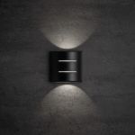 Immagine di LAMPADA DA PARETE FASCIO DI LUCE BIDIREZIONALE  - IP54 - 6W - 4000K - NERO - KNREFAZI