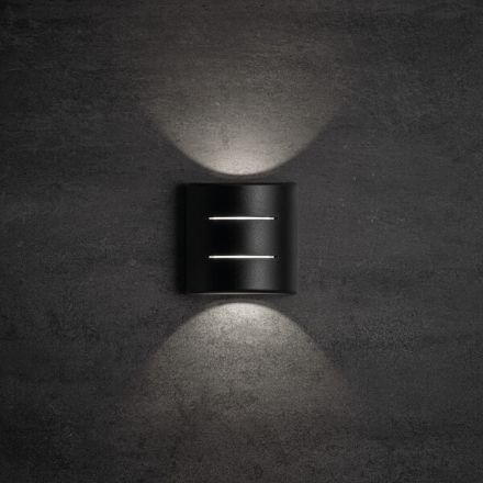 Immagine di LAMPADA DA PARETE FASCIO DI LUCE BIDIREZIONALE  - IP54 - 6W - 4000K - NERO - KNREFAZI
