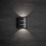 Immagine di LAMPADA DA PARETE FASCIO DI LUCE BIDIREZIONALE  - IP54 - 6W - 4000K - ANTRACITE - KNREFAZI 