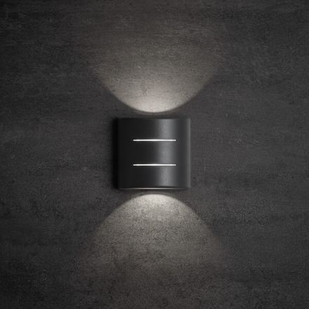 Immagine di LAMPADA DA PARETE FASCIO DI LUCE BIDIREZIONALE  - IP54 - 6W - 4000K - ANTRACITE - KNREFAZI 