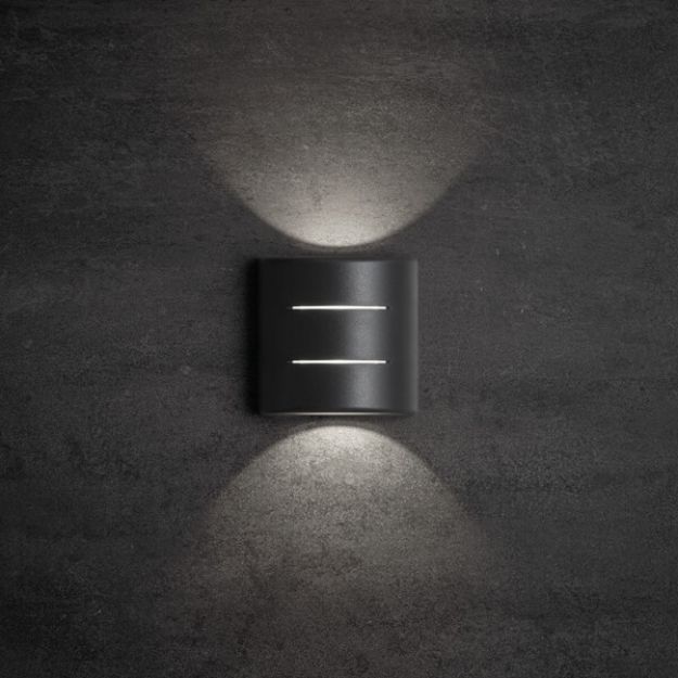 Immagine di LAMPADA DA PARETE FASCIO DI LUCE BIDIREZIONALE  - IP54 - 6W - 4000K - ANTRACITE - KNREFAZI 