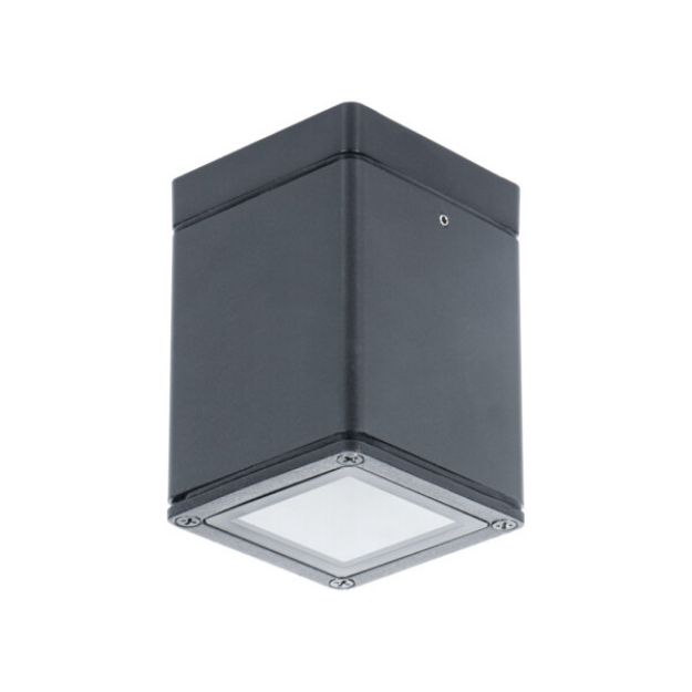 Immagine di PROIETTORE SOFFITTO CON LAMPADA INTERGAMBIABILE - GU10 - IP44 - ANTRACITE - KNGORI