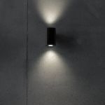 Immagine di LAMPADA DA PARETE CON FASCIO DI LUCE BIDIEZIONALE - 2XGU10 - IP54 - KNZEVI - NERO