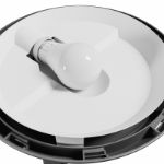 Immagine di PLAFONIERA IP65 - IK08 - E27 - NYMPHEA OMNI  - 300*90 MM- NERO  - SENSOR MODULE