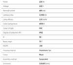 Immagine di ILLUMINTORE PLATEO SUN 4 - 105W - NW 230V - 70° -  IP65 - Ik06 - 218X80MM - Black