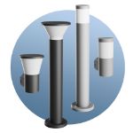 Immagine di ILLUMINAZIONE A MURO  - STELLA ROUND  - GU10 6W CCT 230V 270° - IP44 Ik08 - 100X120X245MM - GREY