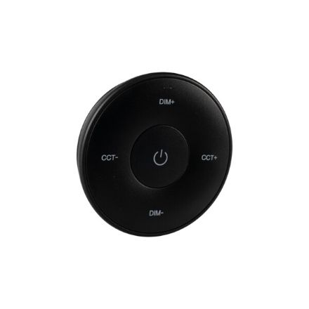 Immagine di telecomando Per LED STRIP CTRL 12/24V MONO/CCT - CIRCOLARE NERO - 1 ZONA