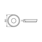 Immagine di telecomando Per LED STRIP CTRL 12/24V MONO/CCT - CIRCOLARE NERO - 1 ZONA