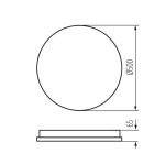 Immagine di Plafoniera led ANTO LED CCT  - BIANCO  - IP20 - MAX 37W - CON TELECOMANDO