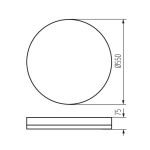Immagine di Plafoniera led ANBAR LED CCT - BIANCO/MARRONE  - IP20 - MAX 37W - 75*550 MM - CON TELECOMANDO