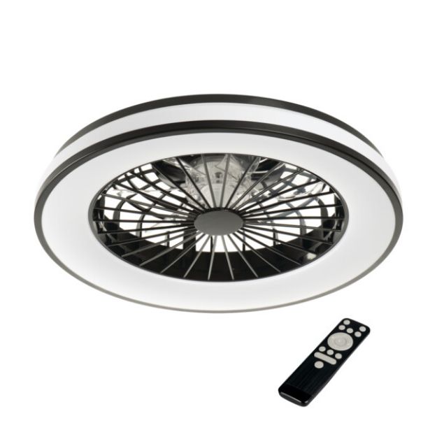 Immagine di Plafoniera LED con ventilatore PLAVE CCT - MAX 48W - 150*485 MM CON TELECOMANDO