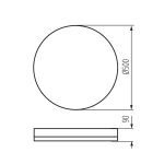 Immagine di Plafoniera led ARVOS N CCT  - MAX 37W - 90*500 MM - BIANCO - IP20 - CON TELECOMANDO 