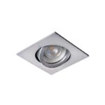 Immagine di EVIT QUADRATO  - FARETTO A INCASSO  ORIENTABILE 30° - ALLUMINIO - IP20 - 82*82 MM - 70/75 FORO 