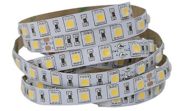 Immagine di Striscia led SMD 5050  14,4W/m 24V - 5 MT - IP65  - 6000K